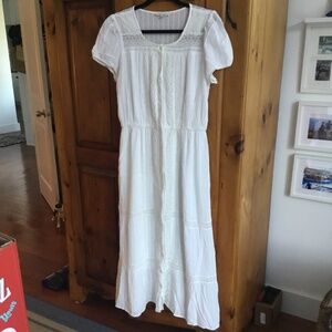 American Eagle Outfitters White Midi Dress